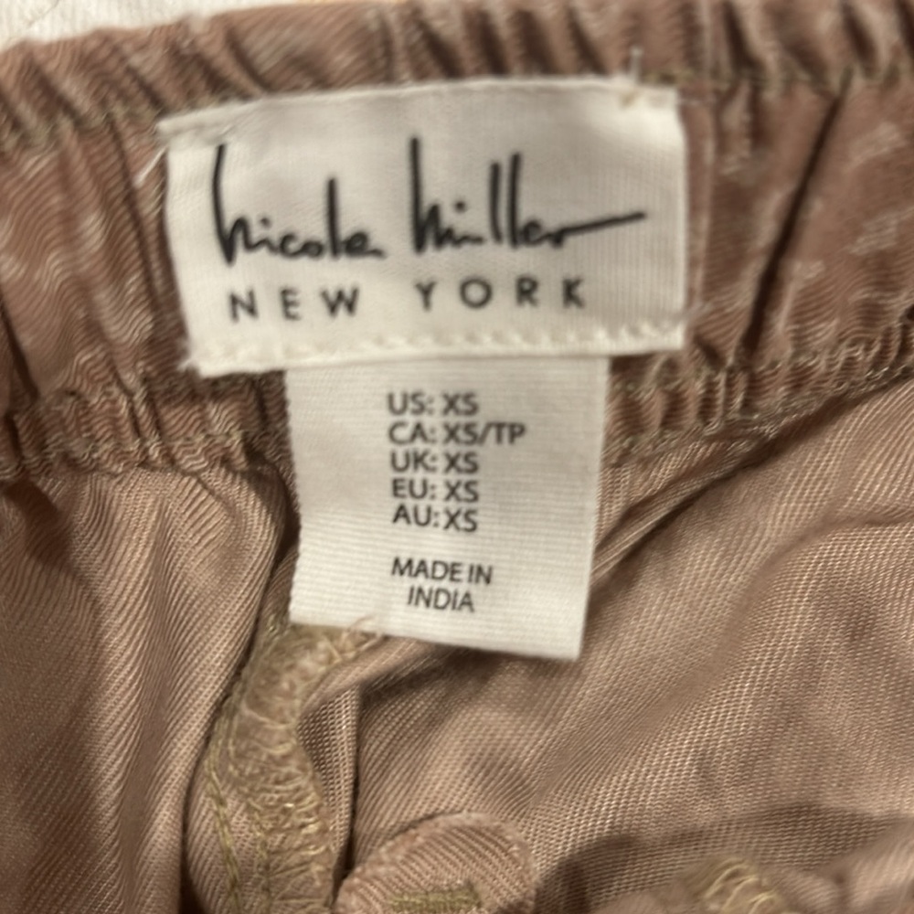 Nicole Miller Womens Lyocell Jogger Pants Size XS Cargo Pockets Lightweight - Picture 4 of 4